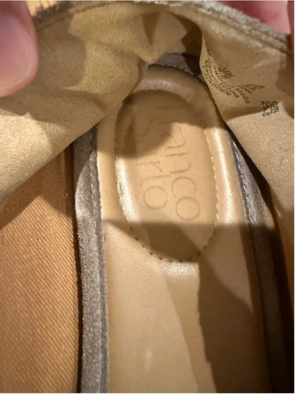 Women's Franco Sarto Taupe Suede Tassel Loafers Size 8.5